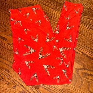 Dark Orange Reindeer leggings